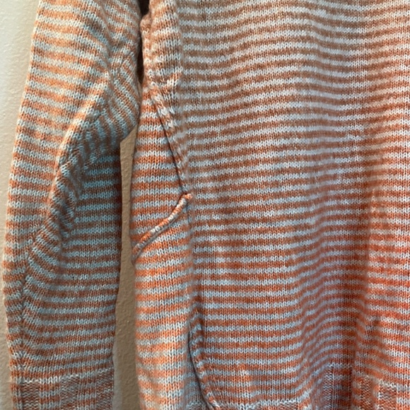 CAbi 4105 Ombre Pullover Tunic Orange Stripes Small - Picture 2 of 6